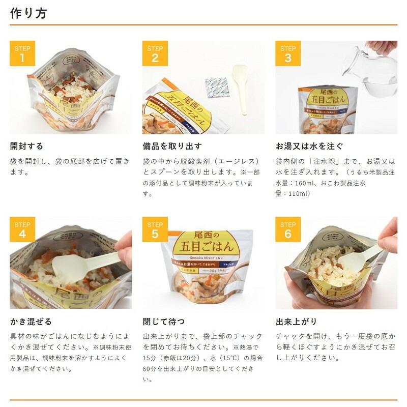 非常食 保存食 非常食セット カレーセット 防災 ハウス カレー  アルファ米 白飯 尾西食品 防災グッズ  長期保存 備蓄   ハウス食品 | 尾西食品 | 04