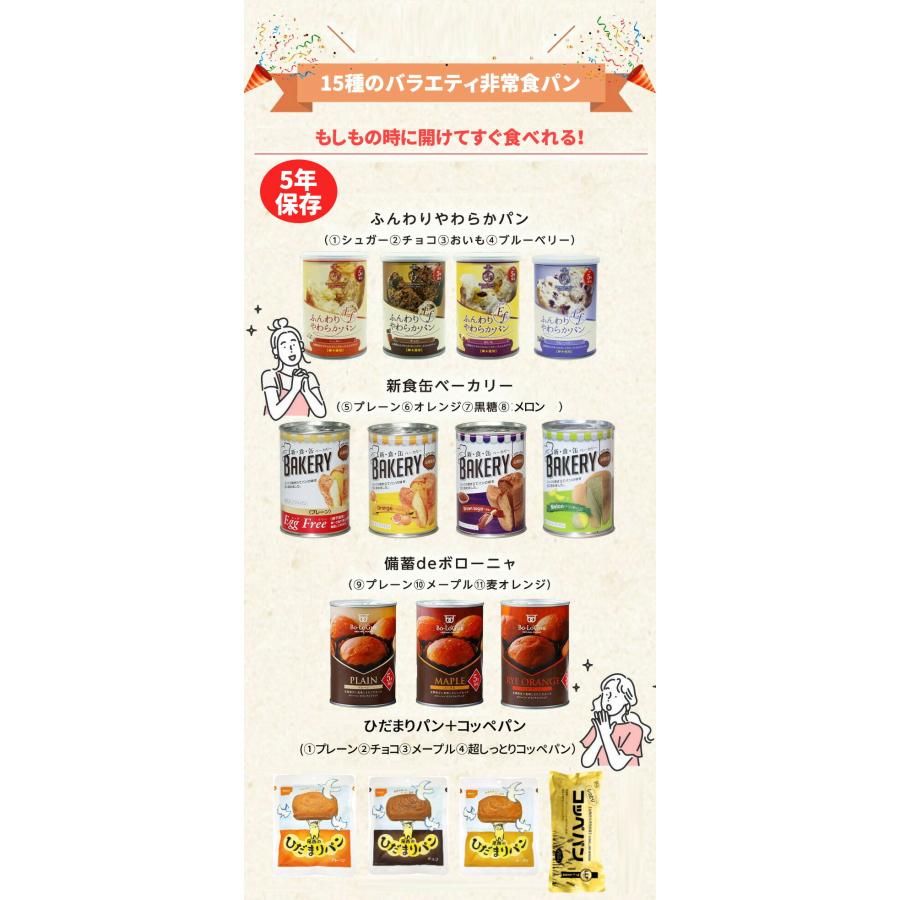 【P5倍1/26まで】非常食セット 選べる７ 非常食パン セット  非常食 防災グッズ 防災用品  保存食 長期保存 備蓄 賞味期限 5年 パン パンの缶詰め   5年保存 |  | 04