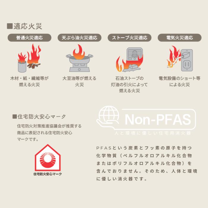 【2026年度製】 キッチンアイ　住宅用強化液（中性）消火器 リサイクルシール付 消火器 住宅用 |  | 02