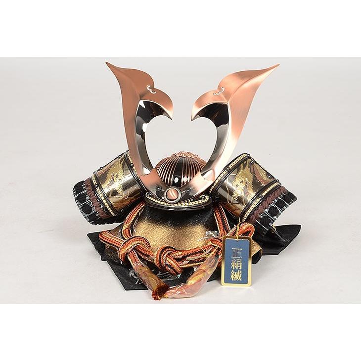 五月人形 兜飾り 玉鳳作 ブロンズ べっ甲 手彫り 龍 銅色 木製 子どもの日2