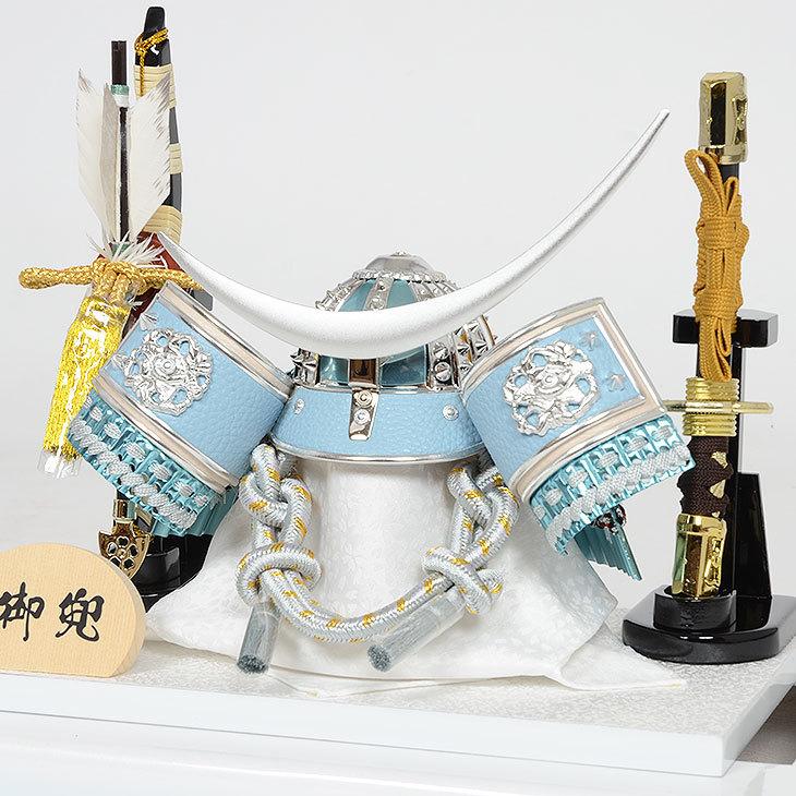 五月人形兜ケース飾り伊達政宗京寿シルバーこどもの日