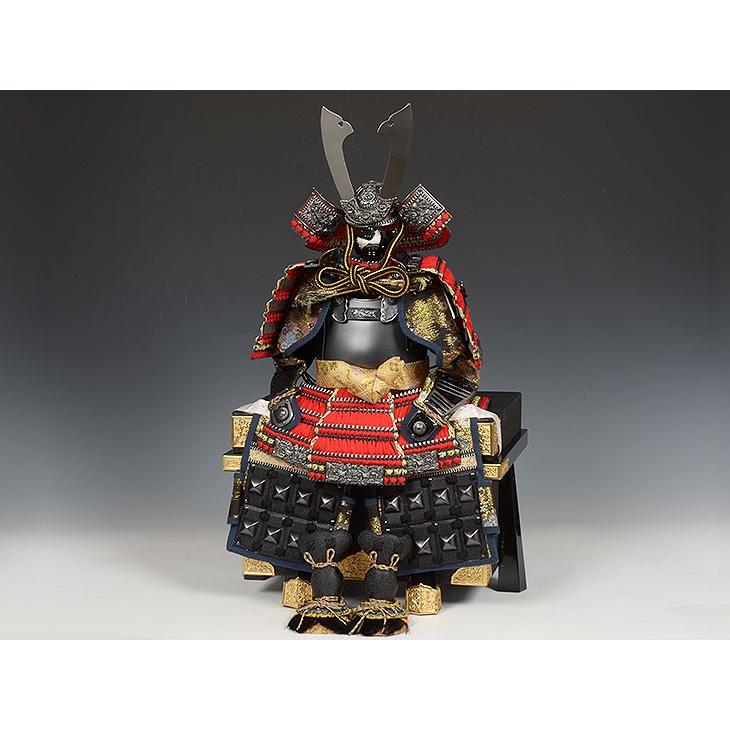 No.506-44 五月人形 鎧飾り 8号 ブロンズ 胴丸鎧 平飾り : 正栄作 曽根