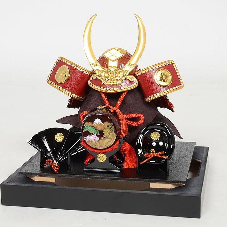 五月人形 7号 武田信玄 兜飾り 黒塗 三品道具付 アクリルケース 五月人形 7号 武田信玄 兜飾り 黒塗 三品道具付 アクリルケース