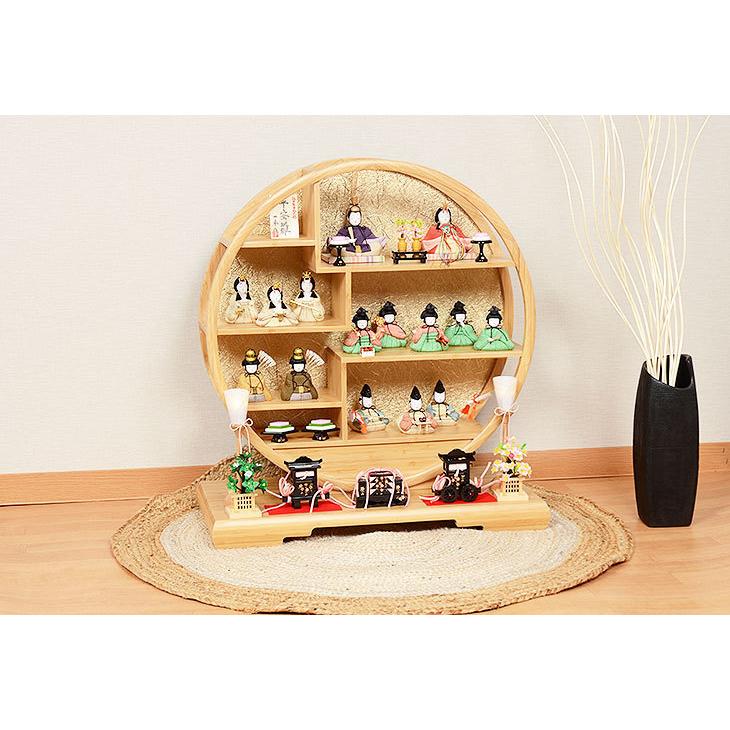 レビュー特典木札・お手入れセット付・送料無料)雛人形 コンパクト