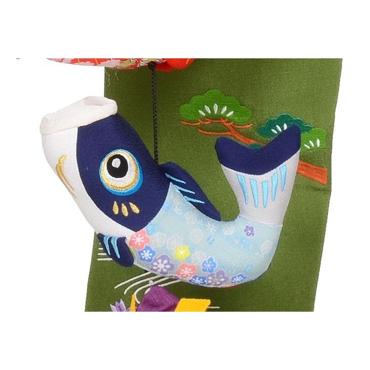 吊るし飾り 【鯉と金太郎・ミニ】 5-S41 可愛いちりめんの鯉のぼりと金太郎