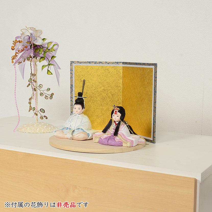 木目込み人形 No.1080-B 【茉白雛（飾り台・屏風付き）】 布付き 手芸