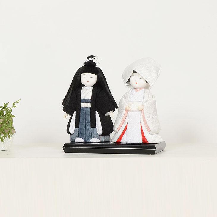 木目込み人形 No.1071-A 【花嫁・花婿】 完成品 贈り物 ギフトに最適