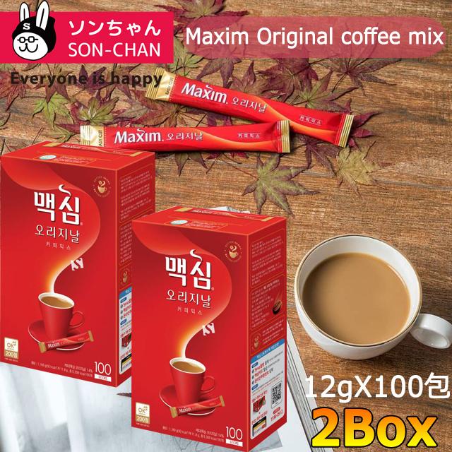 マキシム 赤 信用 オリジナルコーヒーミックス 12gx100包入 2box 韓国お茶 お茶 韓国コーヒー インスタントコーヒー 美味しいコーヒー X 韓国飲料