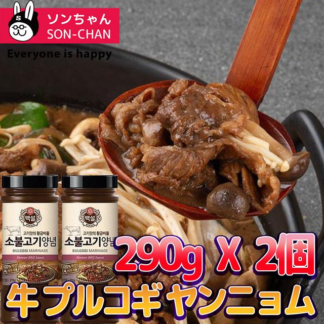牛プルコギ用タレ 290g X 2本 韓国料理 韓国食材 調味料 韓国ソース 焼肉用ソース たれ 牛プルコギ プルコギ Sonet9007 6 ソンちゃん 通販 Yahoo ショッピング