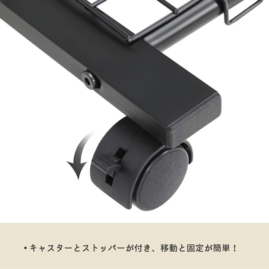 SONGMICS ハンガーラック パイプハンガー コート掛け 棚付き