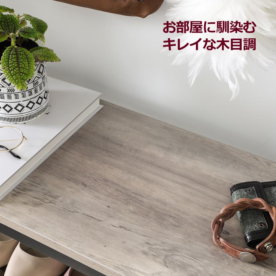 VASAGLE シューズラックオープンラックサイドテーブル 玄関テーブル 靴