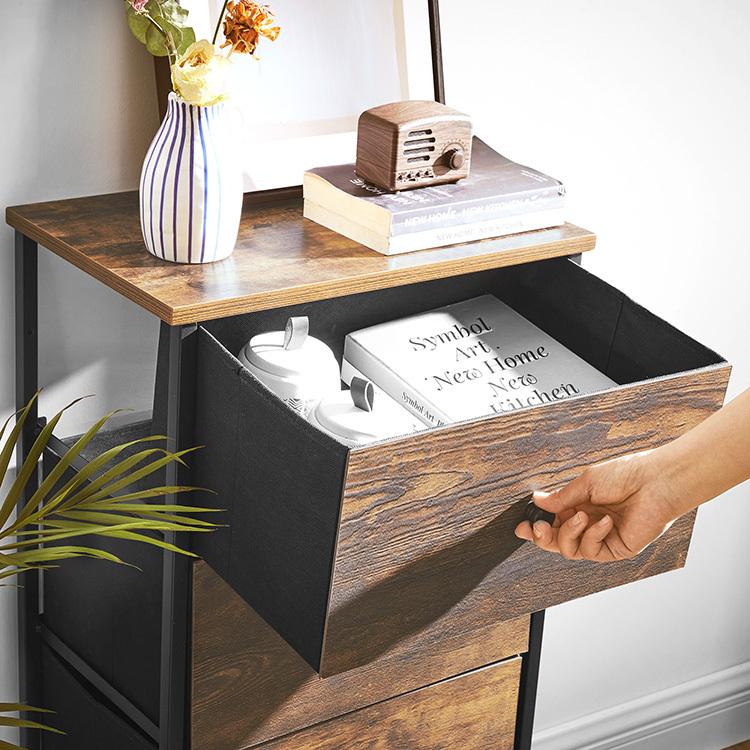 SONGMICS 収納チェスト 収納タンス 引き出し 4段 スリム 衣類収納