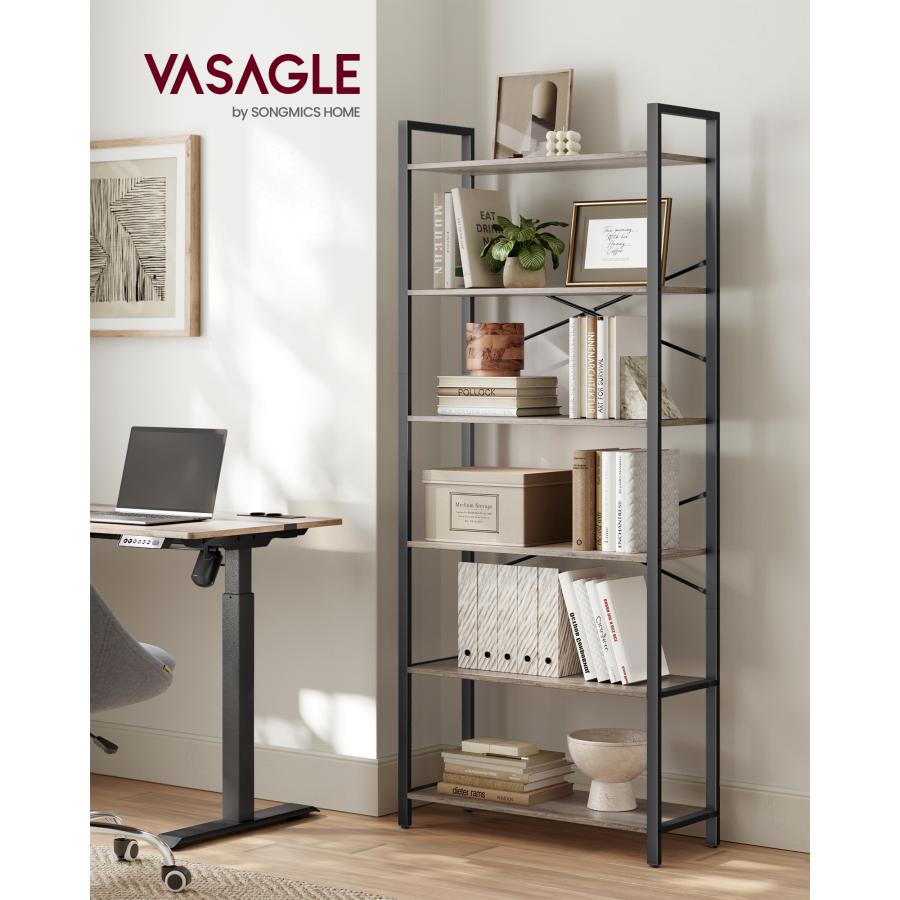 VASAGLE オープンラック 本棚 スチールラック 棚 ラック 6段 VASAGLE オープンラック 本棚 スチールラック 棚 ラック 6段