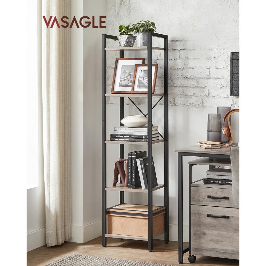 VASAGLE オープンラック 本棚 5段 収納ラック オープンシェルフ