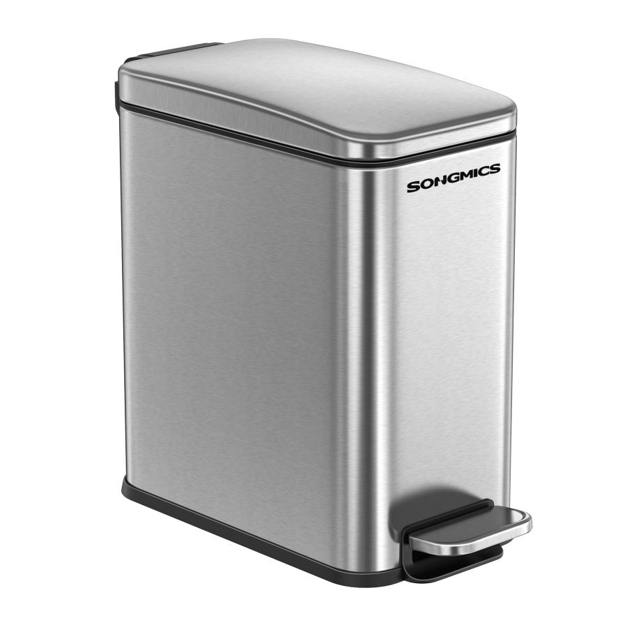 ゴミ箱 スリム 幅17cm 蓋付き 10L ペダル式 小さいダストボックス キッチン、リビング、洗面所隙間用 ステンレス製防水 内バケツ有り ゴミ箱 スリム 幅17cm 蓋付き 10L ペダル式 小さいダストボックス キッチン、リビング、洗面所隙間用 ステンレス製防水 内バケツ有り
