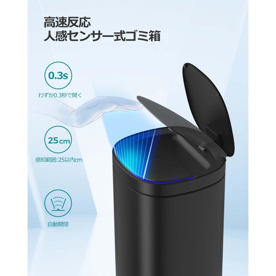 SONGMICS ゴミ箱 自動開閉 オゾン脱臭 50L大容量 キッチン SONGMICS ゴミ箱 自動開閉 オゾン脱臭 50L大容量 キッチン