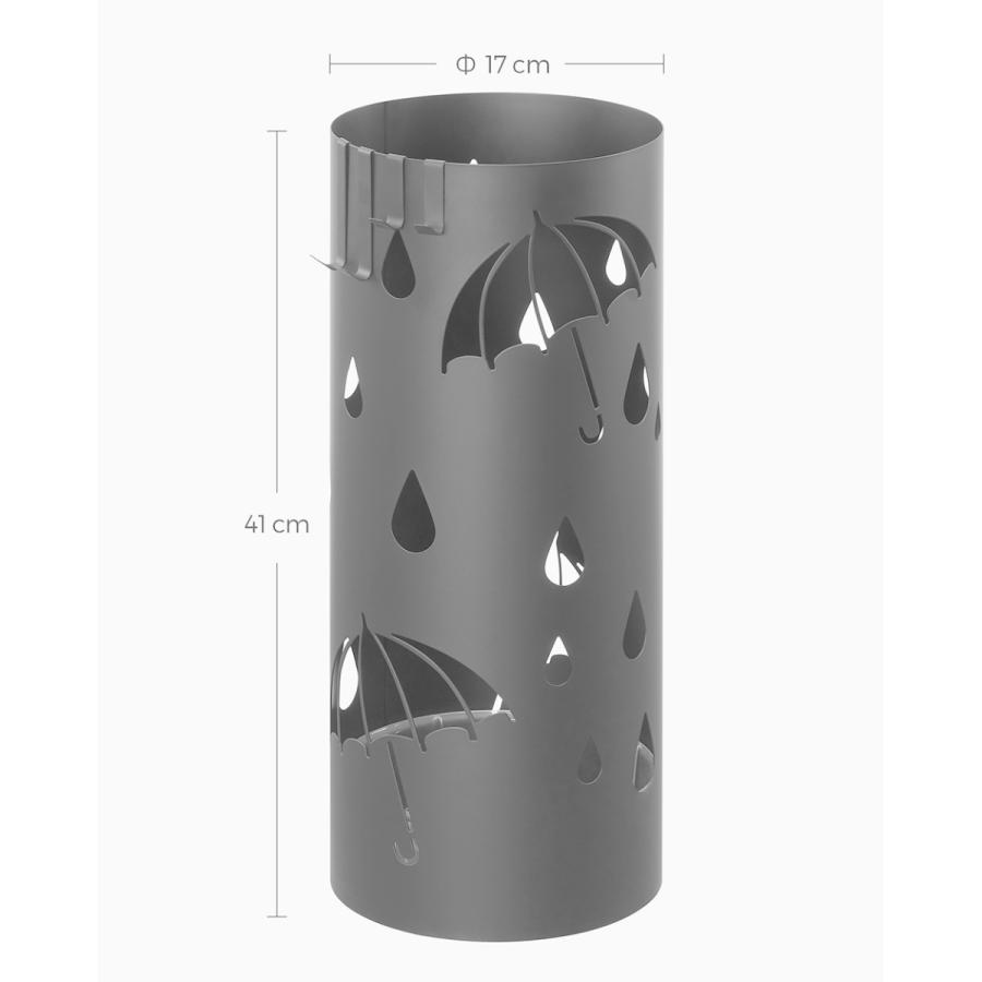 SONGMICS 傘立て かさたて おしゃれ スリム かわいい コンパクト水受け