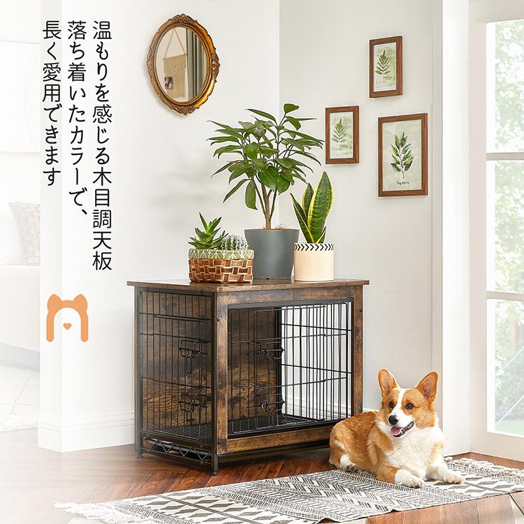 FEANDREA ペットケージ 木目調 ウッディサークル インテリア 高級感