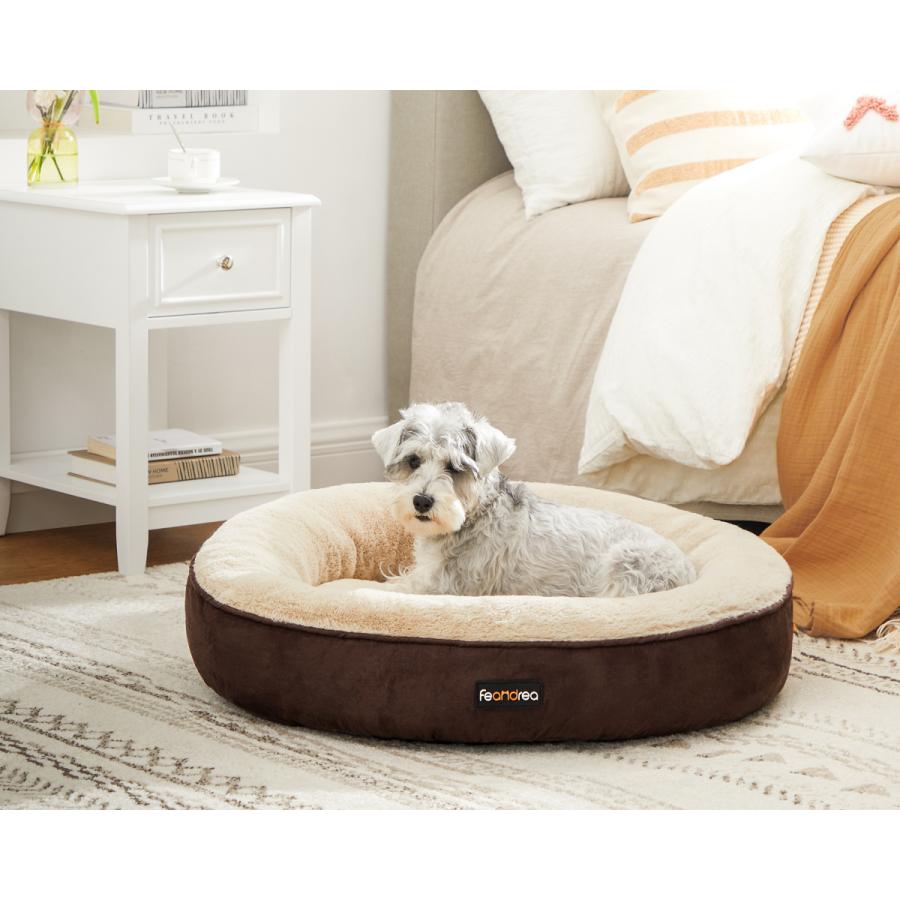 FEANDREA 犬ベッド 60×60cm ペットクッション 猫 柔らかい ふわふわ