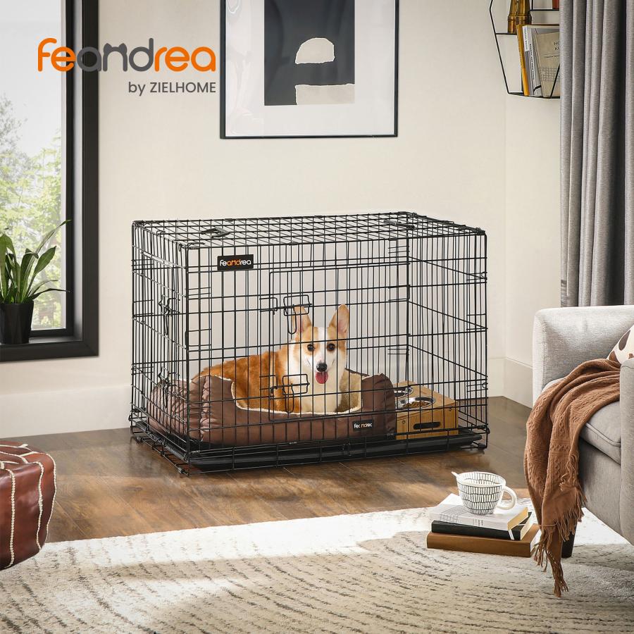FEANDREA ペットケージ 92.5×57.5×64cm 犬ケージ ペットハウス FEANDREA ペットケージ 92.5×57.5×64cm 犬ケージ ペットハウス