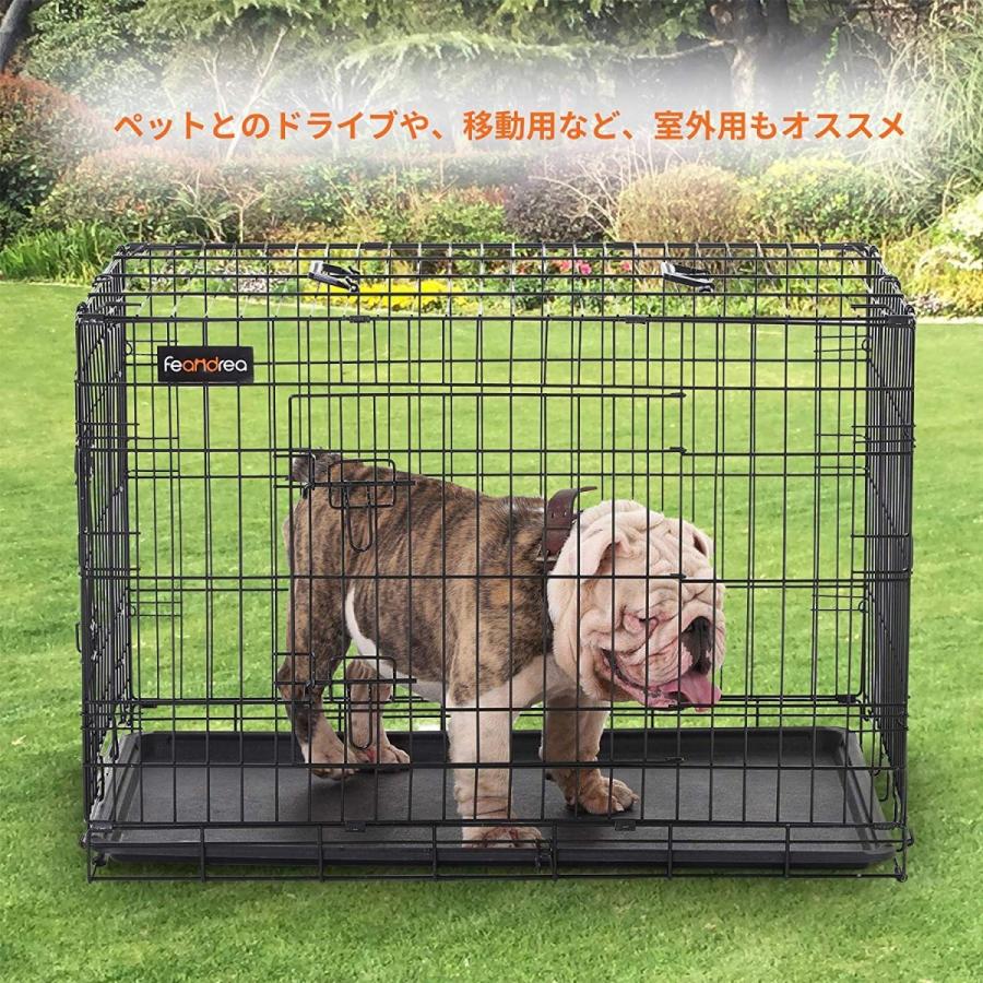 FEANDREA ペットケージ 92.5×57.5×64cm 犬ケージ ペットハウス FEANDREA ペットケージ 92.5×57.5×64cm 犬ケージ ペットハウス
