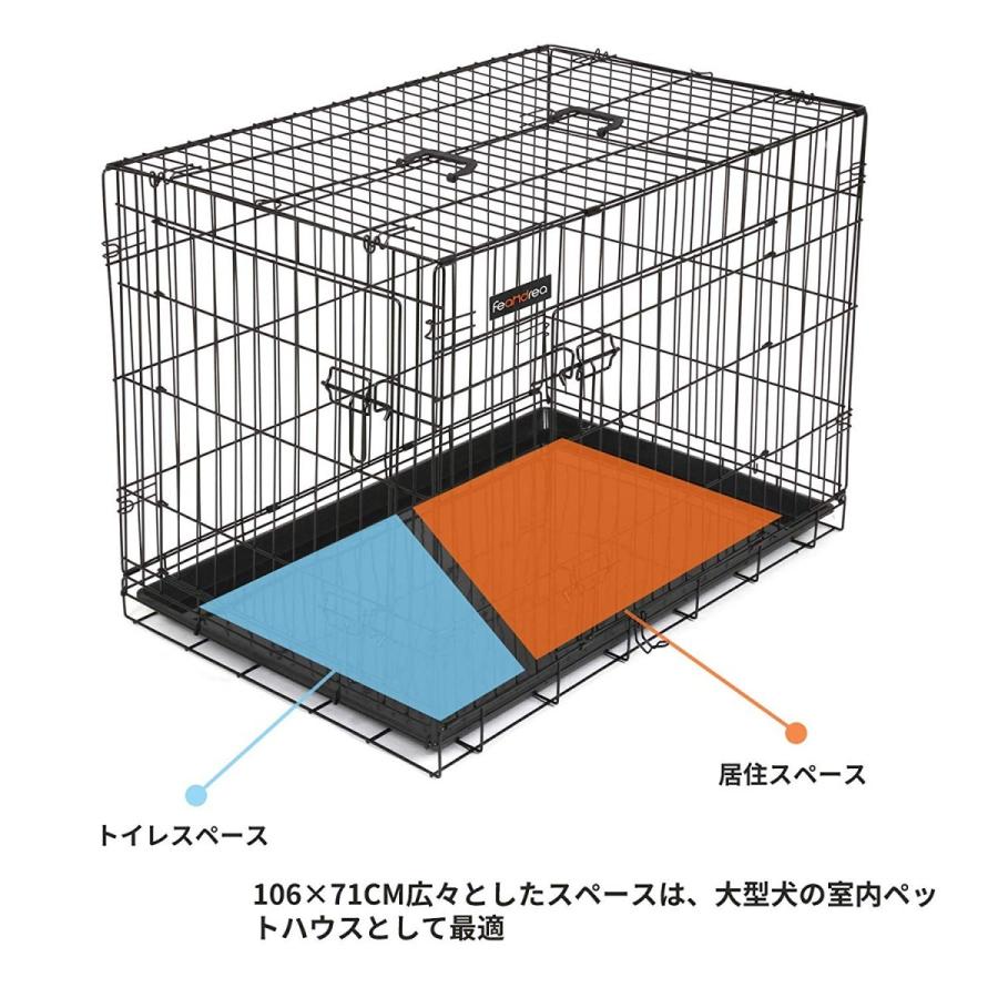 FEANDREA ペットケージ 107×70×77.5cm 室内外兼用 犬 猫 トレイ FEANDREA ペットケージ 107×70×77.5cm 室内外兼用 犬 猫 トレイ