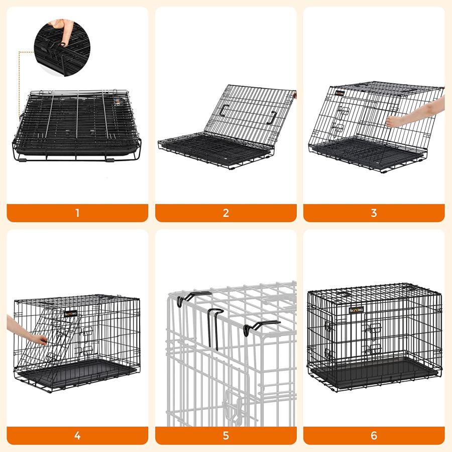 FEANDREA ペットケージ 107×70×77.5cm 室内外兼用 犬 猫 トレイ FEANDREA ペットケージ 107×70×77.5cm 室内外兼用 犬 猫 トレイ