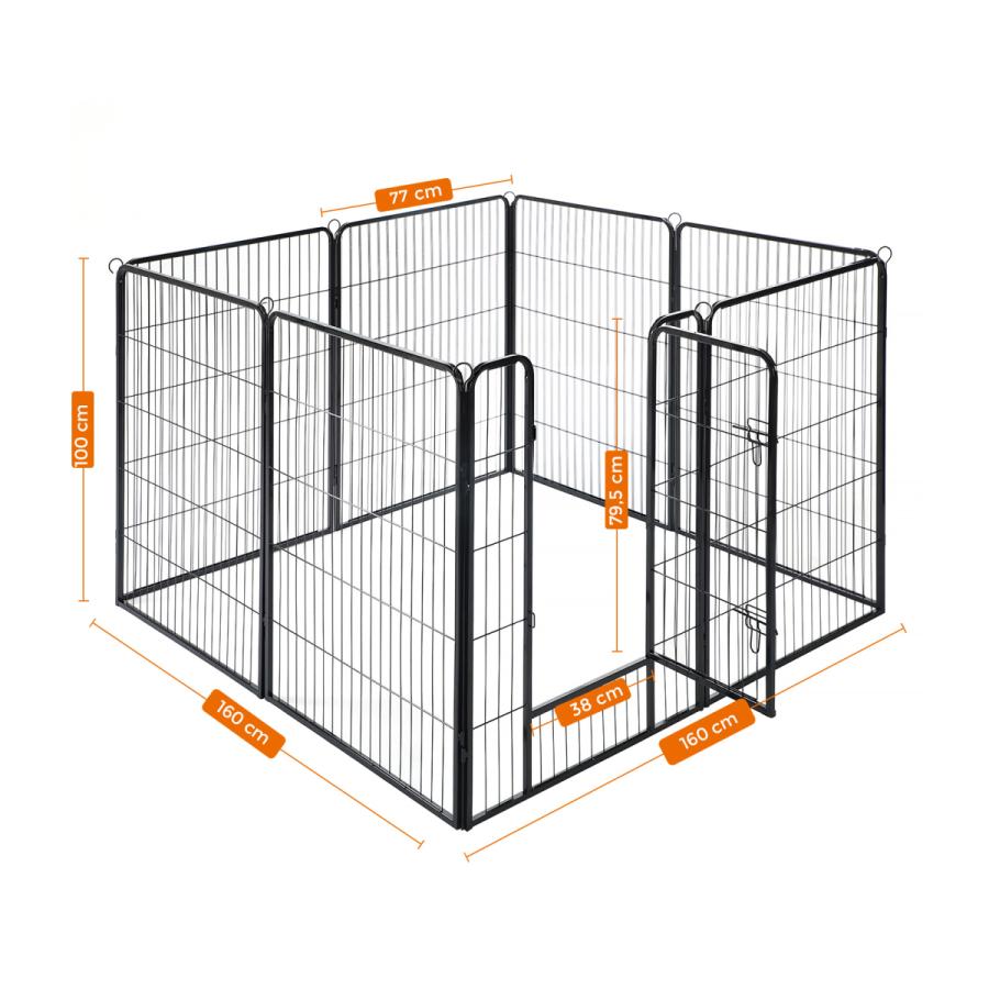 Feandrea ペットサークル 中大型犬用 犬ゲージ 全成長期使用可 室内外兼用 カタチ変更可 ペットフェンス パネル8枚 折り畳み式 組立簡単 Nppk81 高さ100cm Nppk81 Songmics Jp 通販 Yahoo ショッピング