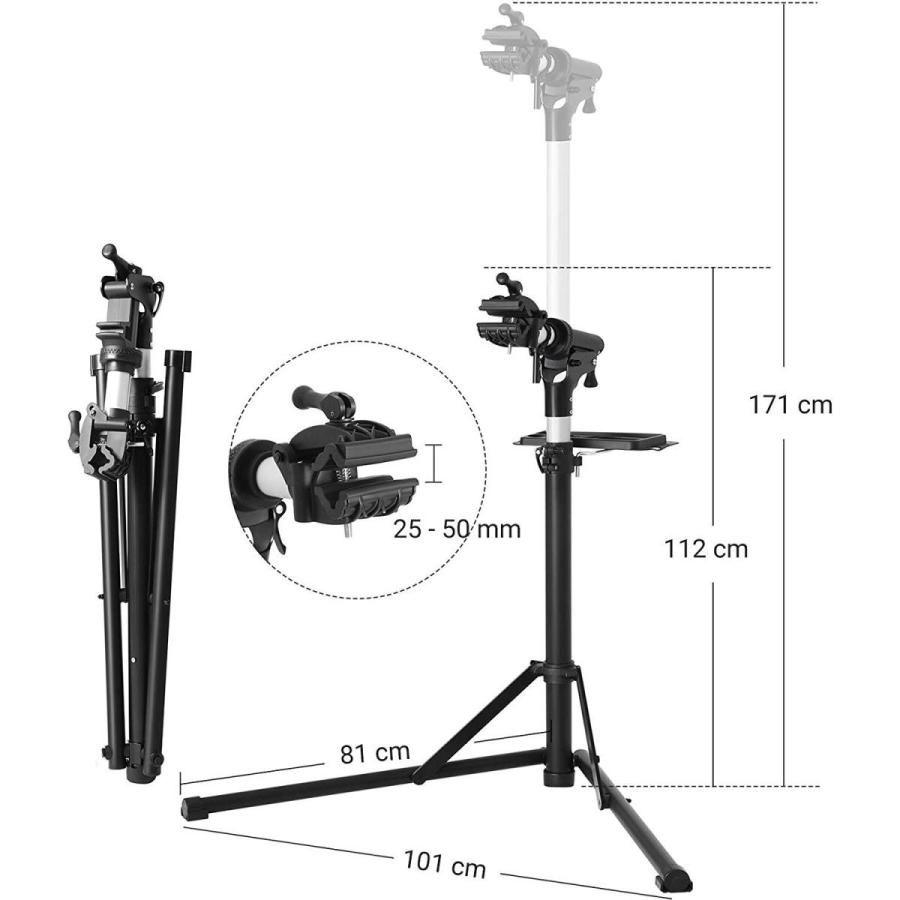 50 Off Songmics 自転車メンテナンススタンド ワークスタンド 折りたたみ式 アルミ合金 高さ調整 角度調節 軽量 コンパクト Nsbr04b 爆安プライス Www Gran Gusto It