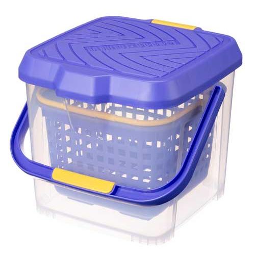 A1（エーワン） J029B/J029C かしこいバケツ 17L（10個セット) 座れるバケツ アウトドア キャンプ 貝 潮干狩りの画像