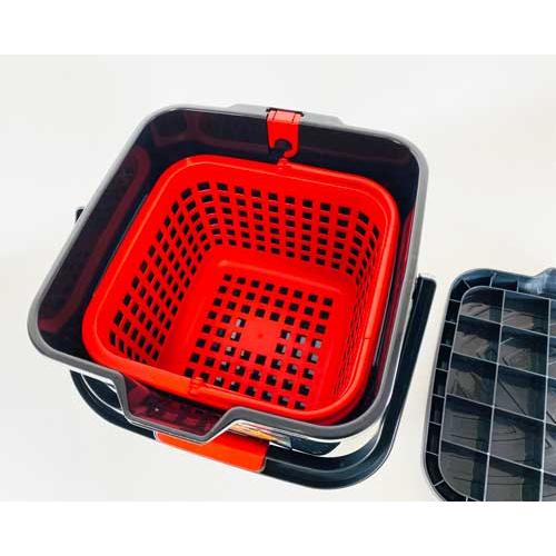 A1（エーワン） J029B/J029C かしこいバケツ 17L（10個セット) 座れるバケツ アウトドア キャンプ 貝 潮干狩りの画像