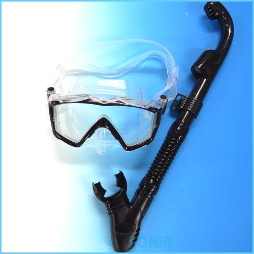 SONIA（ソニア） マスク・スノーケル軽器材2点セット（MS-315ワイドビューブラックシリコン+1246KSツインバルブ） | 