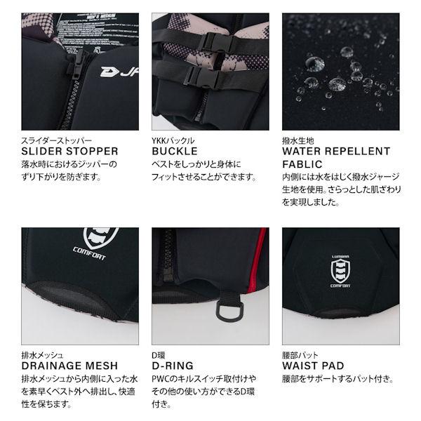 送料無料 J-FISH/R（ジェイフィッシュ） GRP_JNV-441 エボリューション ネオベスト メンズ 男性用 水上バイク ジェット 船 釣り ライフジャケットの画像