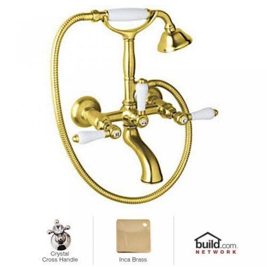 シャワーヘッド Rohl A1401XCIB Country Bath Wall Mount Exposed Tub Filler Faucet with Hand Shower, Inca Brass
