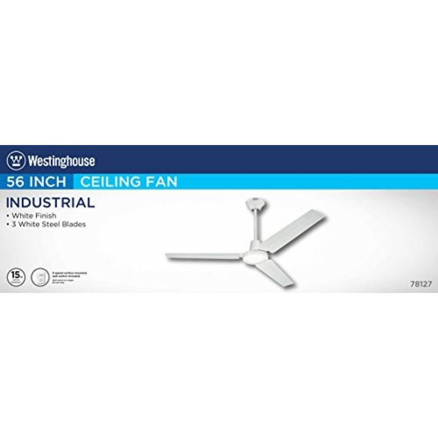 電子ファン Westinghouse 7861400 Industrial 56-Inch Three-Blade Ceiling Fan with Ball Hanger Installation System｜sonicmarin｜05