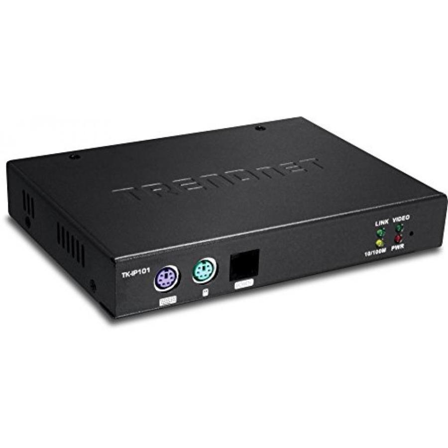 外付け機器 TRENDnet TK-IP101 1-Port KVM Switch over IP Centralized Management, 1600x1200 Resolution, Ethernet RJ-45, Black｜sonicmarin