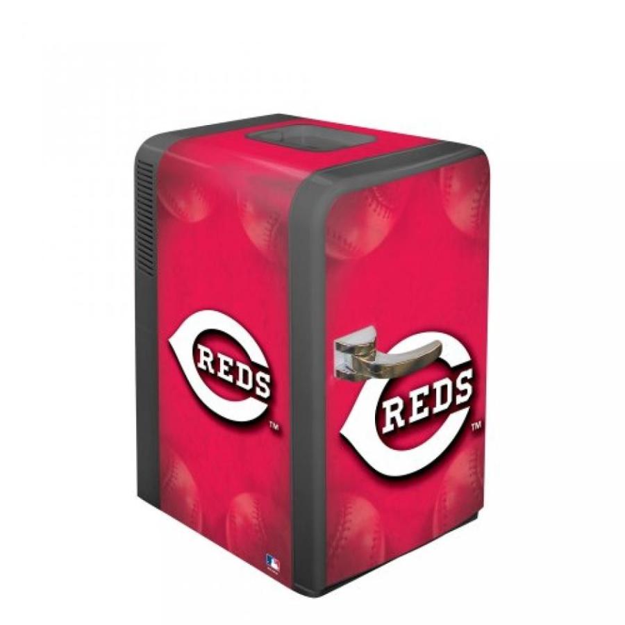 電子ファン MLB Cincinnati Reds Portable Party Fridge， 15 Quarts