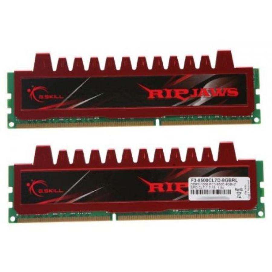 メモリ G.SKILL Ripjaws Series 8GB (2 x 4GB) 240-Pin DDR3 SDRAM 1066 (PC3 8500) Desktop Memory F3-8500CL7D-8GBRL