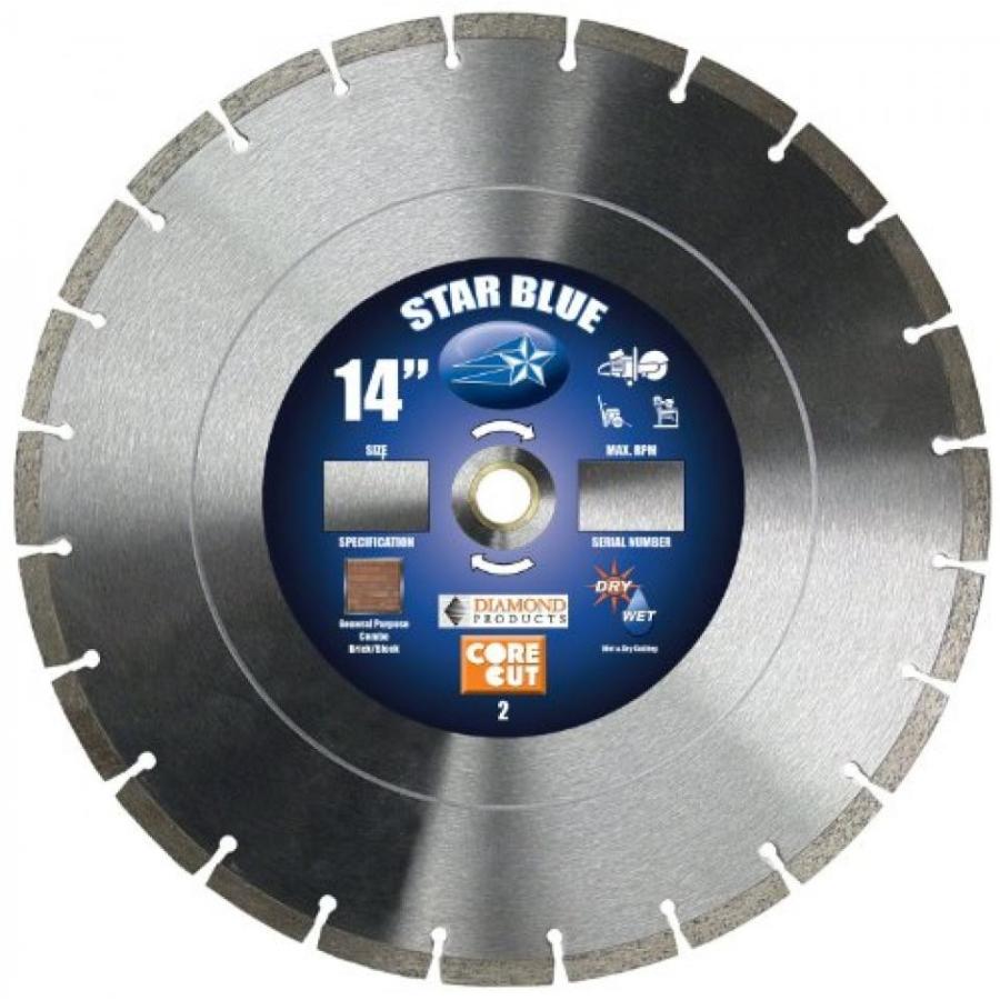 ボッシュ Diamond Products Core Cut 20651 20-Inch by 0.125 by 1-Inch Star Blue Dry or Wet Masonry Blade｜sonicmarin