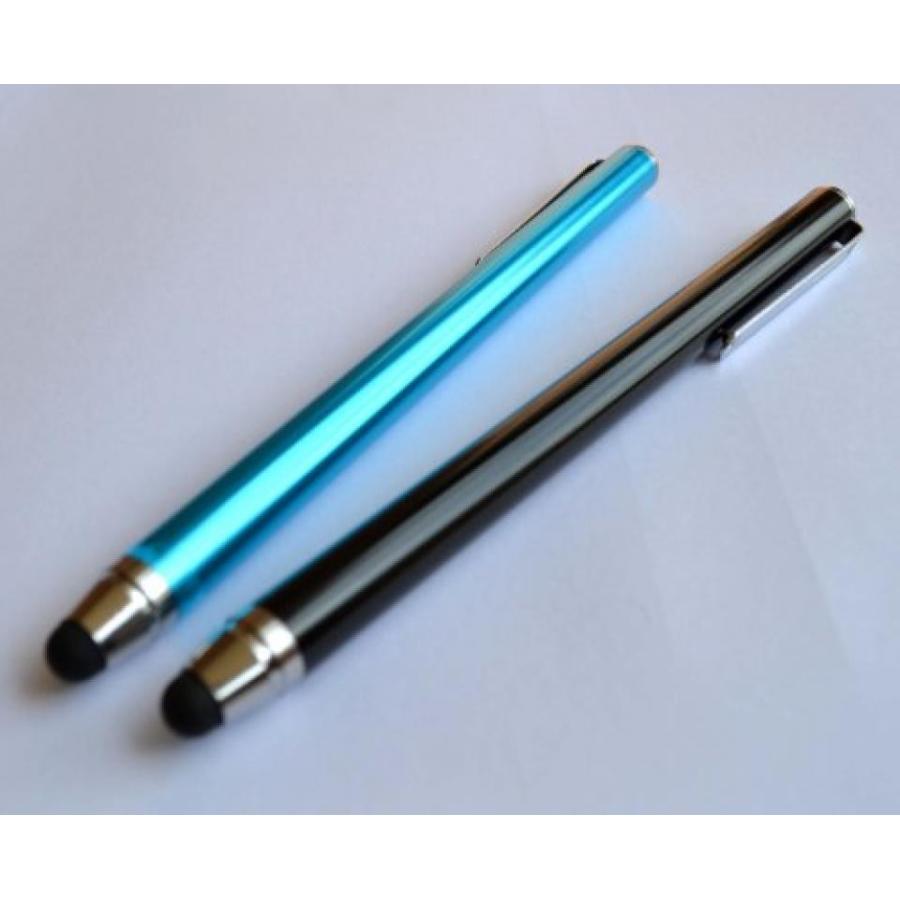 2 in 1 PC Bargains Depot (Sky Blue & Black) 2 pcs (2 in 1 Bundle Combo Pack) SILM ACCURATE FINE POINT THINNER BARREL Capacitive Stylusstyli