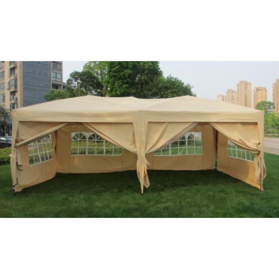テント EXACME 10x20 POP up Wall Wedding Canopy Party Tent Gazebo with Carry Case Beige Tan｜sonicmarin