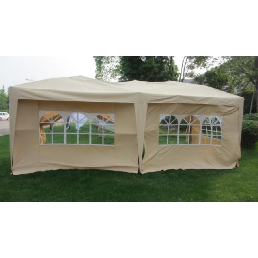 テント EXACME 10x20 POP up Wall Wedding Canopy Party Tent Gazebo with Carry Case Beige Tan｜sonicmarin｜03