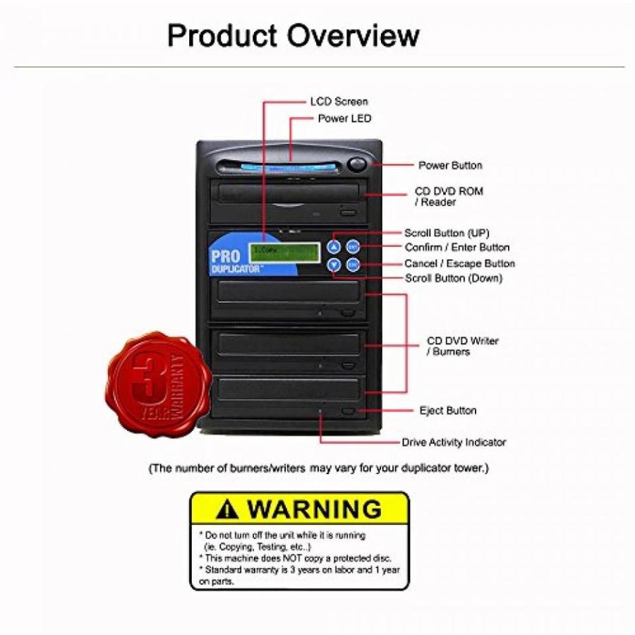 外付け機器 Produplicator 1 to 4 24X M-Disc Support CD DVD Duplicator Bundle with 1 Pack M-DISC, Nero Essentials Burning Software (Standalone｜sonicmarin｜05