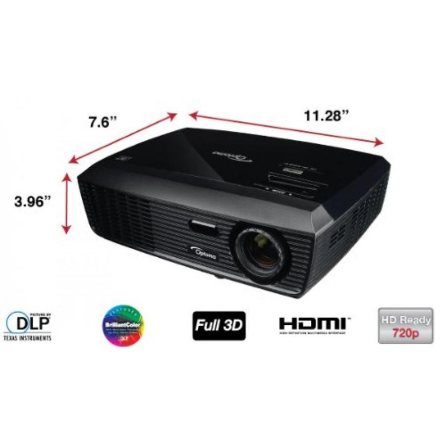 ホームシアター Optoma H180X 720p 3000 Lumen Full 3D DLP Home Theater Projector with HDMI｜sonicmarin｜04