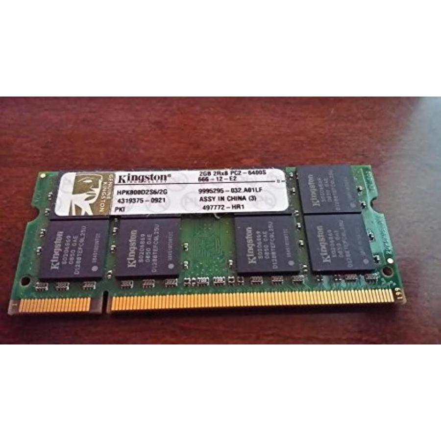特価販売 メモリ Kingston 2GB DDR2 Memory SO-DIMM 200pin PC2-6400S 800MHz HPK800D2S62G