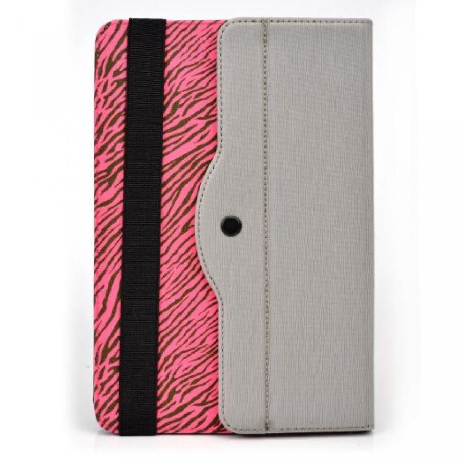 2 in 1 PC  Kindle Fire HD 8.9" cover case wrotating stand * universal* 9 INCH case in Grey and Pink zebra print｜sonicmarin｜06