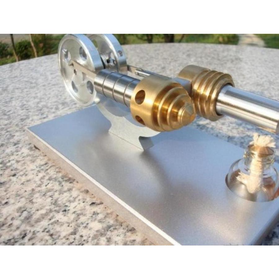 売れ筋 電子おもちゃ Sunnytech? Hot Air Stirling Engine Motor Generator Education Toy Electricity M12-01-d Silve