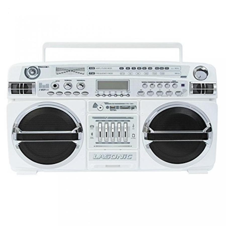ブルートゥースヘッドホン Lasonic High Performance Ghetto Blaster Music System with Bluetooth- White｜sonicmarin｜04