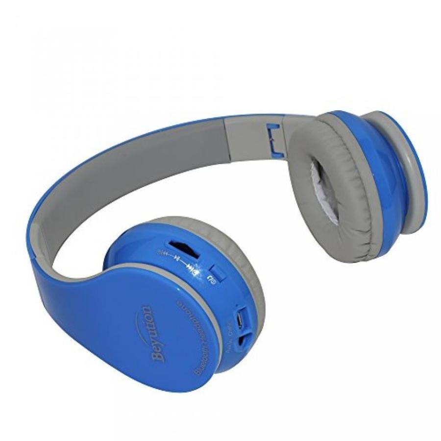 ブルートゥースヘッドホン Beyution BT513 Bluetooth Headphones with Built in Mic for Cell Phone, Laptop, PC, Tablet - Retail Package - Blue｜sonicmarin｜04