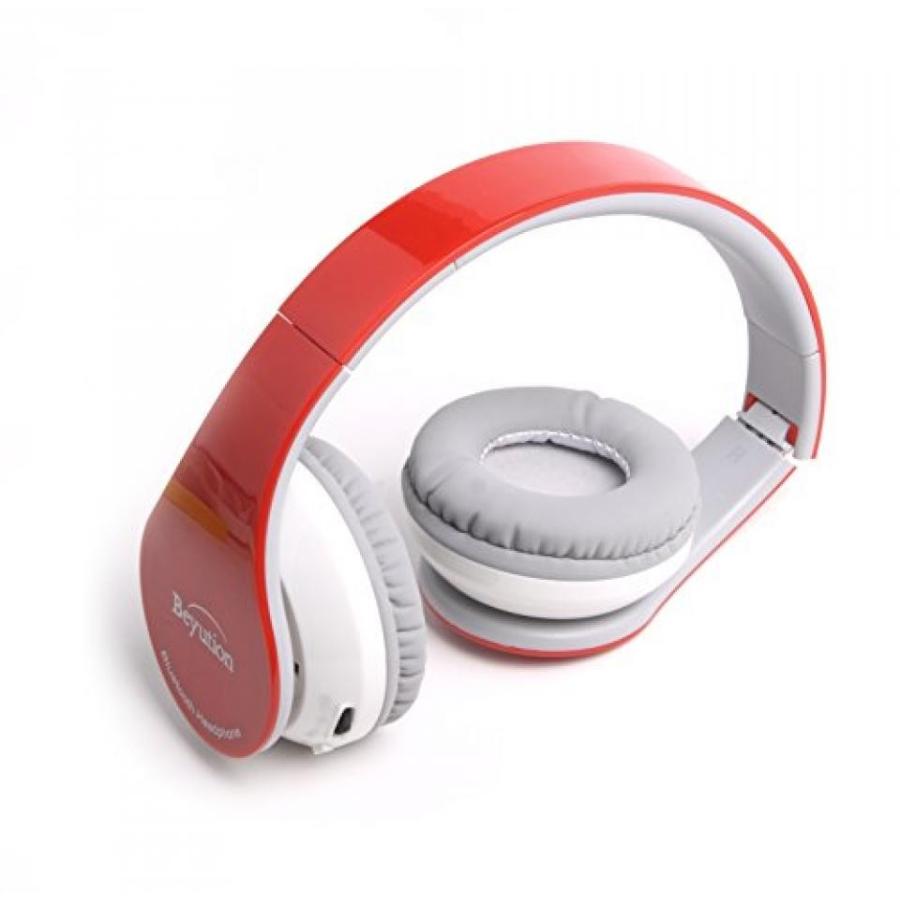 ブルートゥースヘッドホン Beyution Wireless Built in Mic Bluetooth Headphone - Red｜sonicmarin｜03